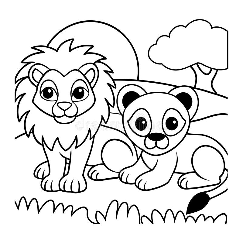 Jungle Animals Coloring Page Stock Illustrations 1 948 Jungle 