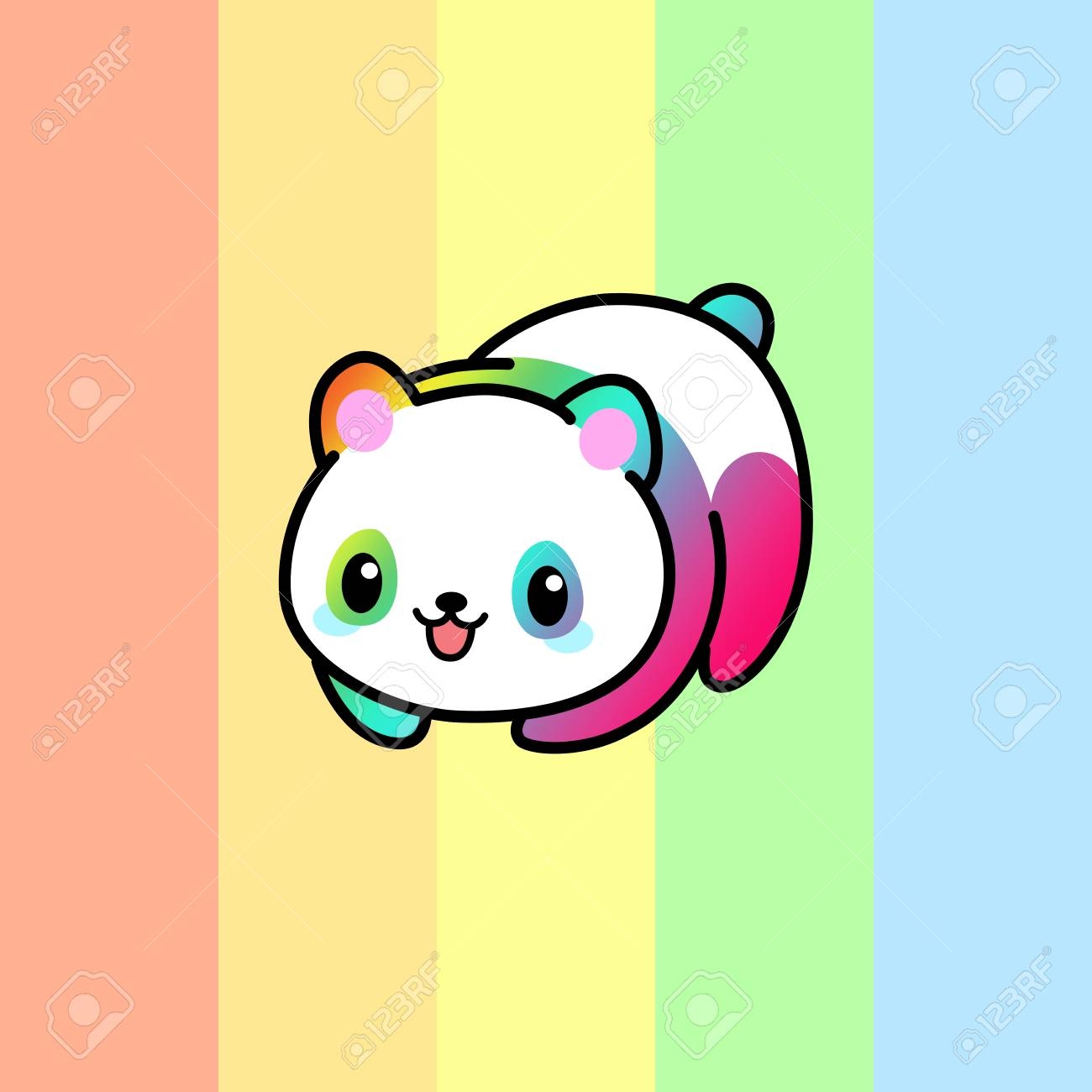 panda colorful