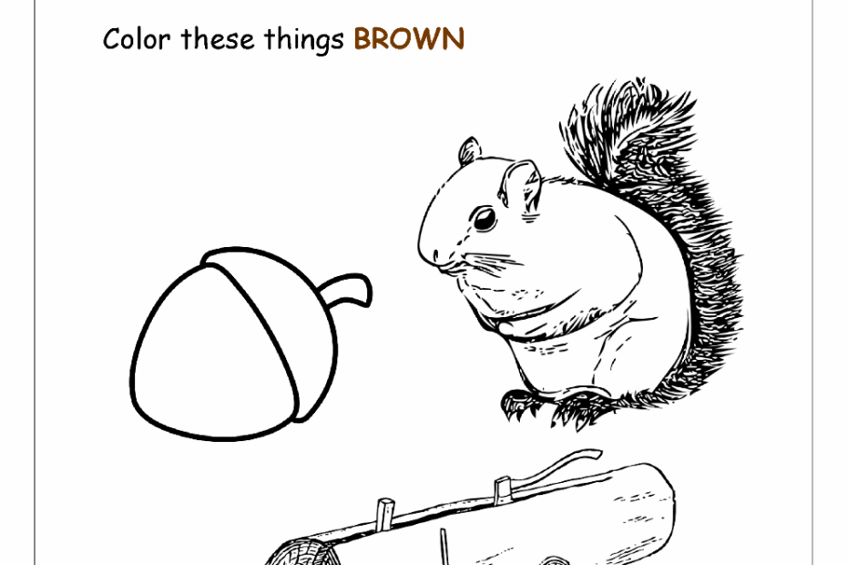 Learn Colors Coloring Pages Color The Things That Are Red Green Blue Yellow Etc MegaWorkbook