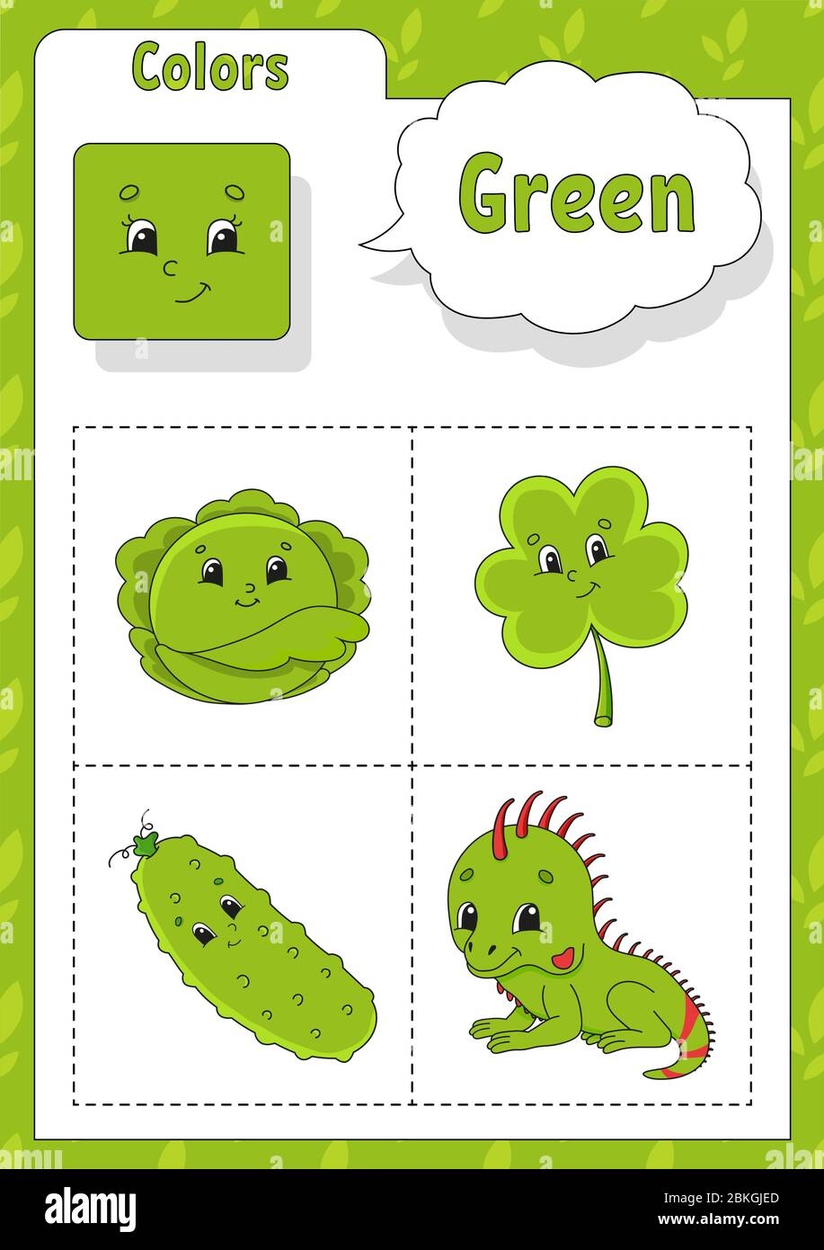 color green worksheets for preschool