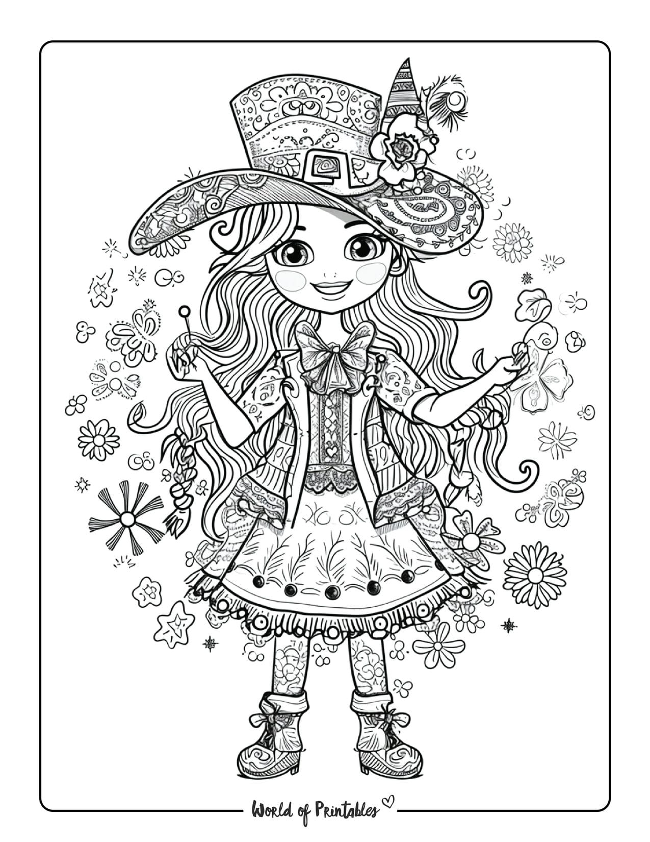 free printable leprechaun coloring page