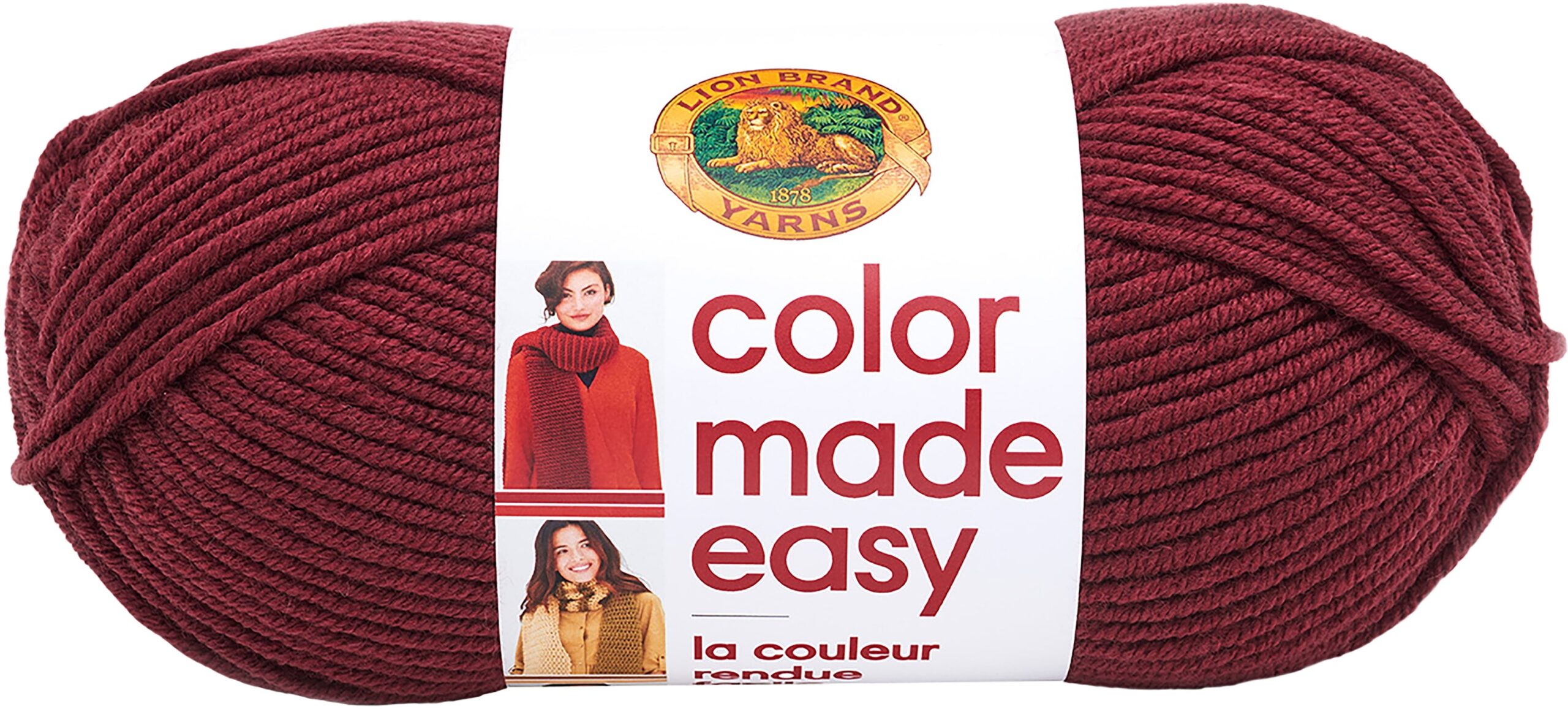 Lion Brand Yarn Color Made Easy Pomegranate Walmart
