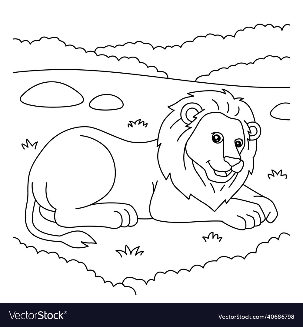 lion drawing coloring