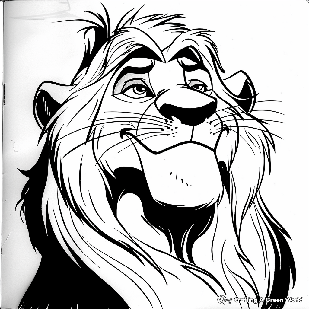 lion king color pages