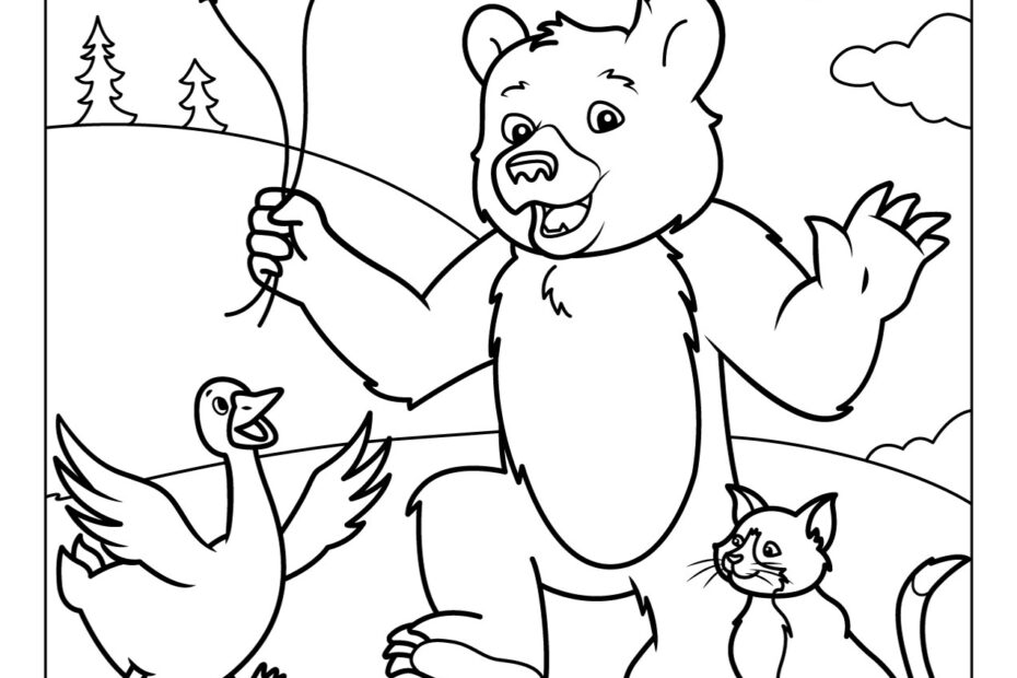 Little Bear Coloring Pages Free Printable PDFs WakeTheKids
