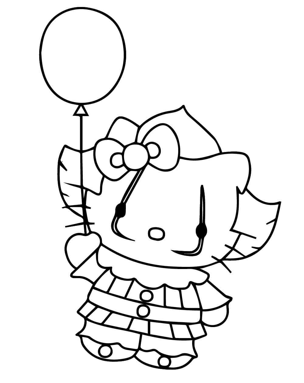 hello kitty halloween pictures to color