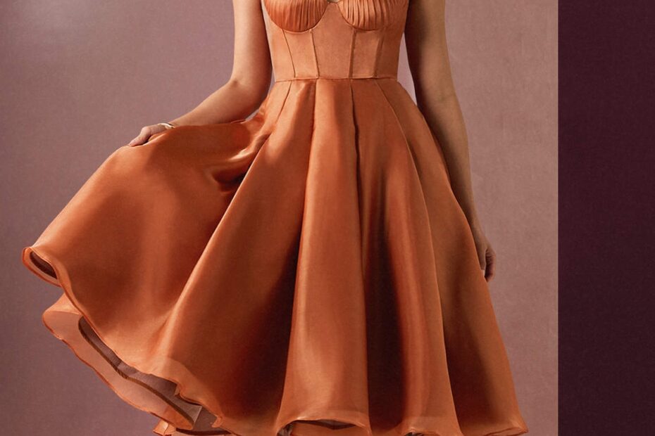 Luca Burnt Orange Midi Dress