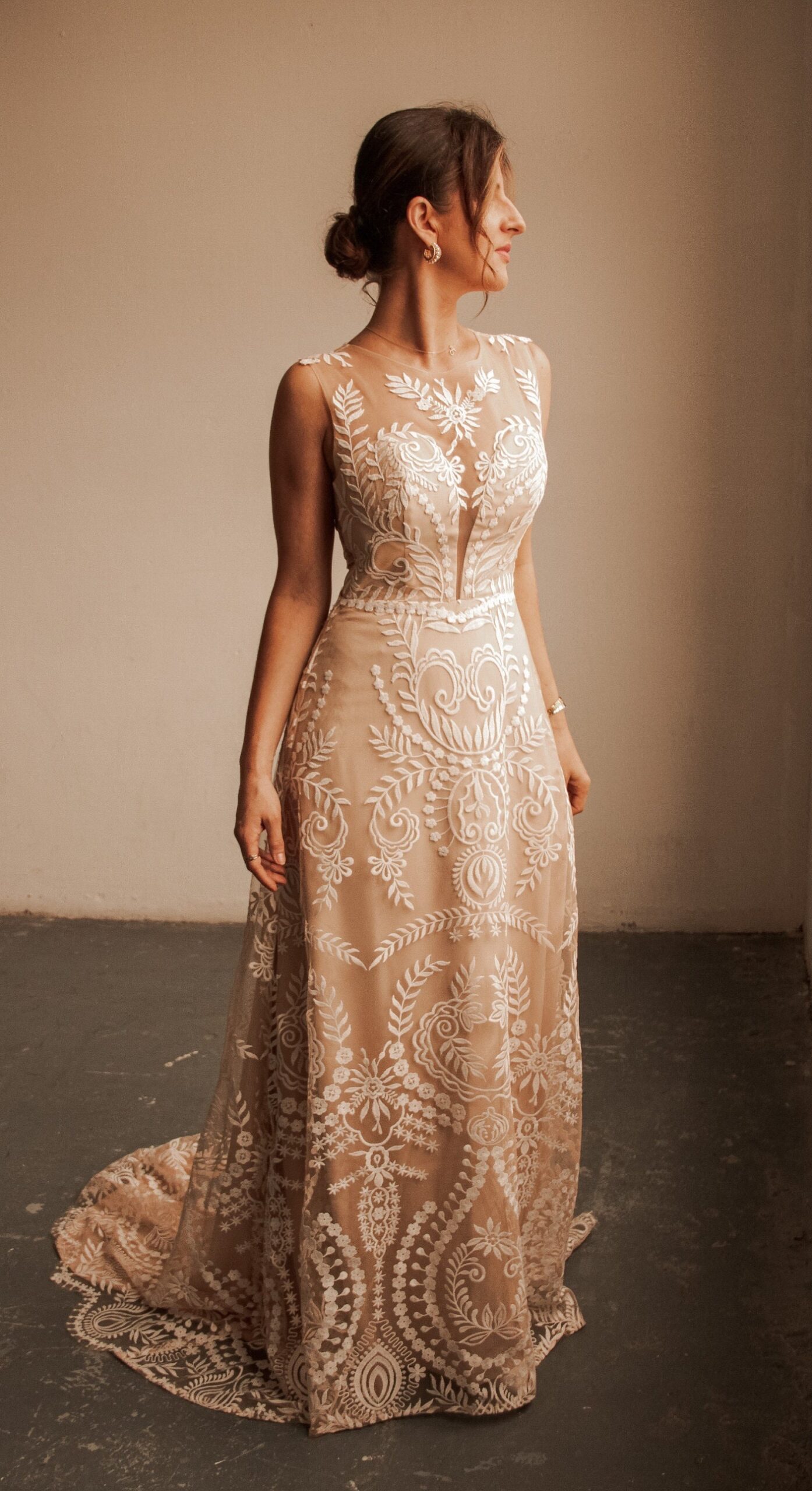 champagne color dress