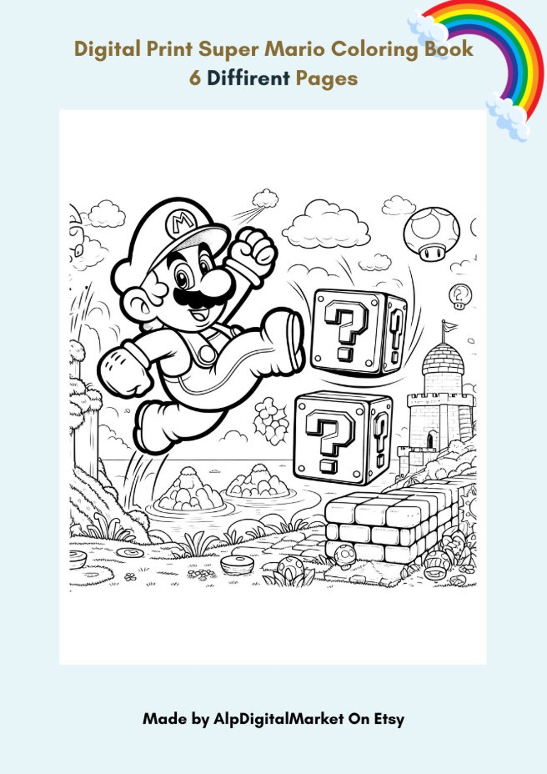 mario coloring pictures