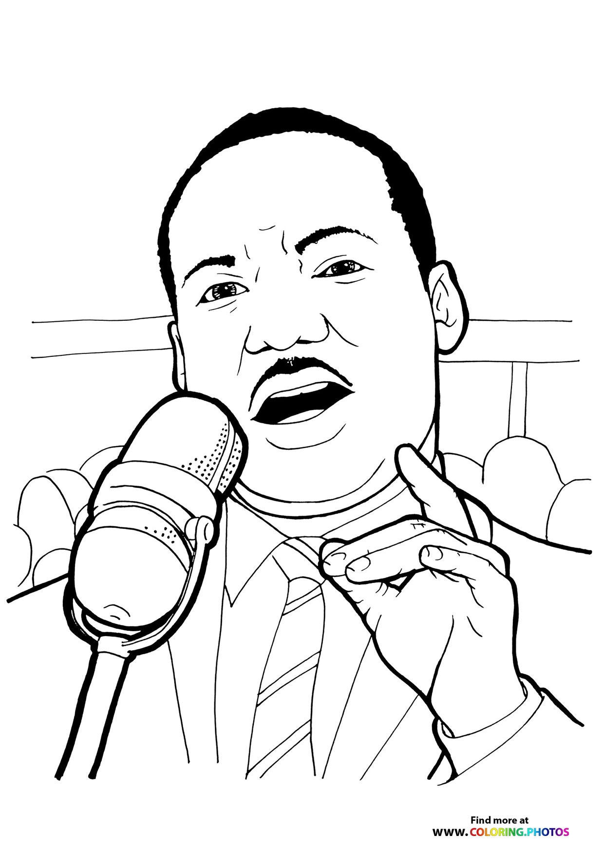 Martin Luther King Talking Coloring Pages For Kids