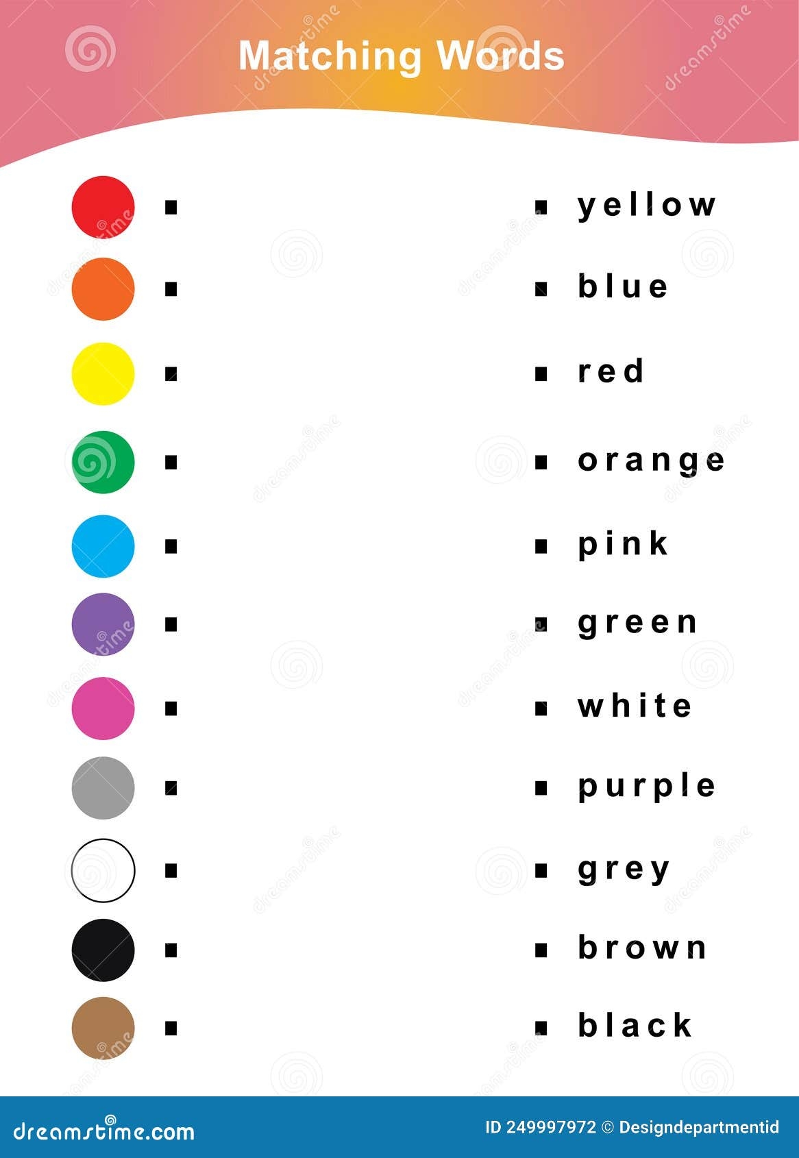 match colors worksheet
