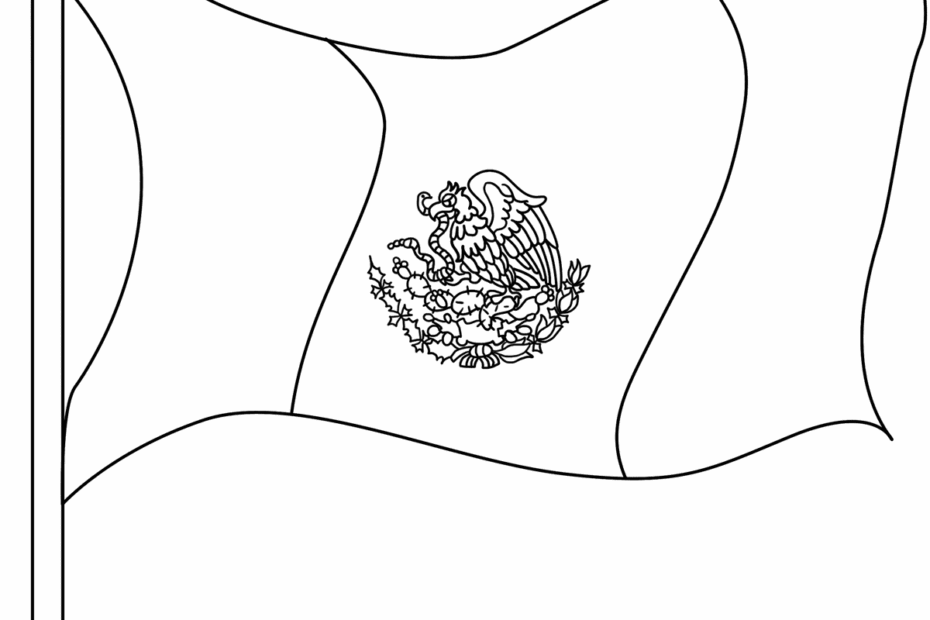 Mexican Flag Coloring Page Easy Drawing Guides