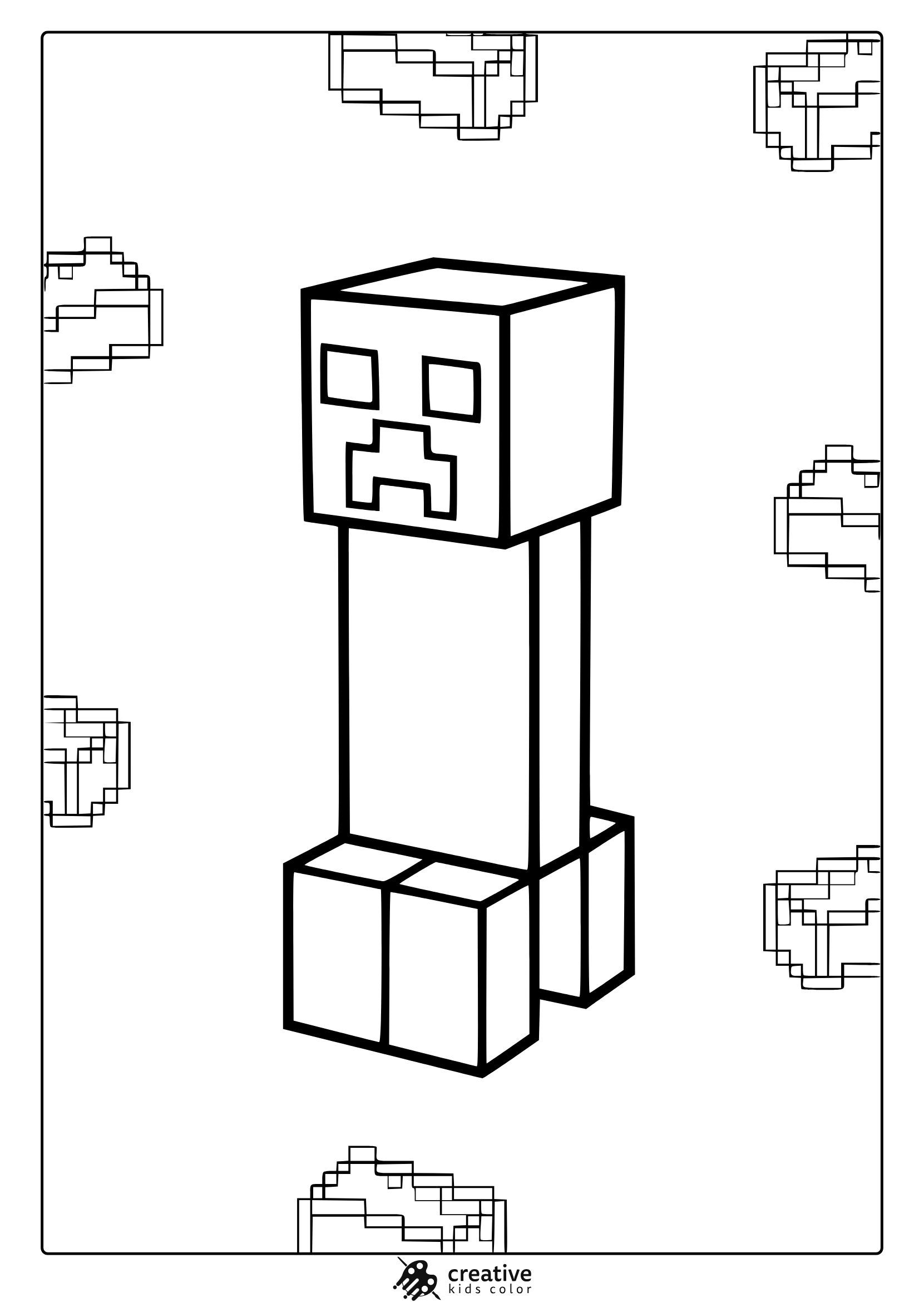 free printable minecraft coloring pages