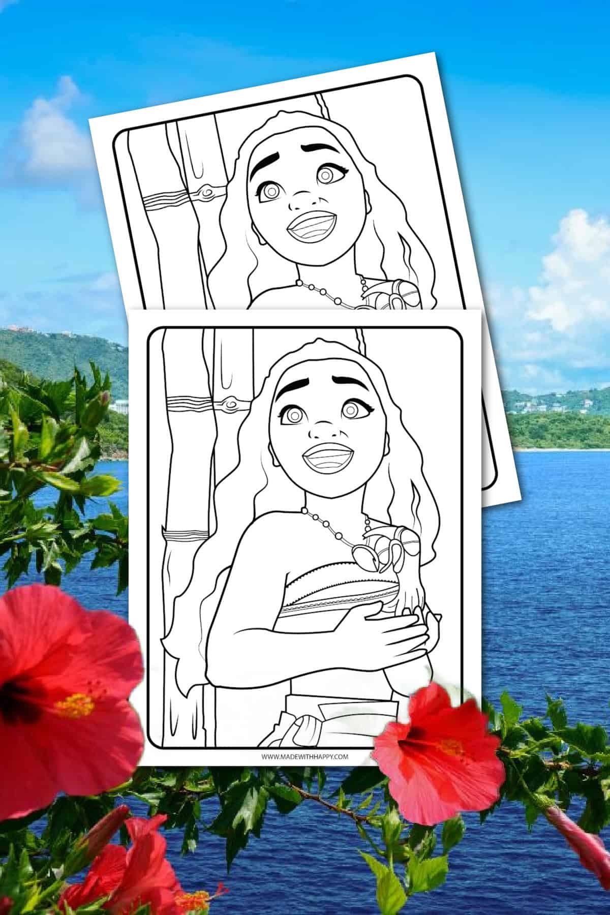 moana printable coloring