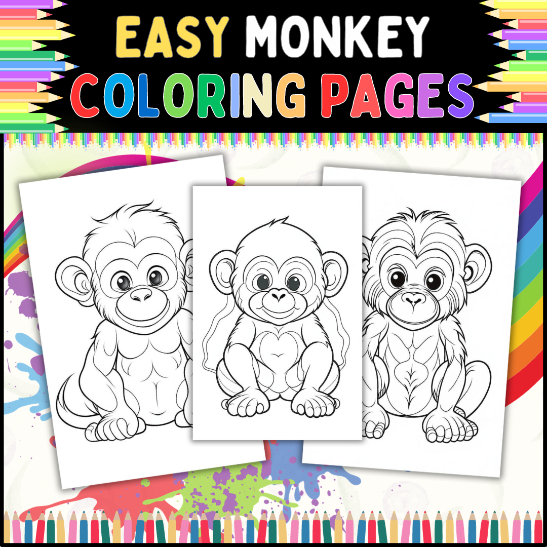 Monkey Coloring Pages Printable Pages For Toddlers And Preschoolers