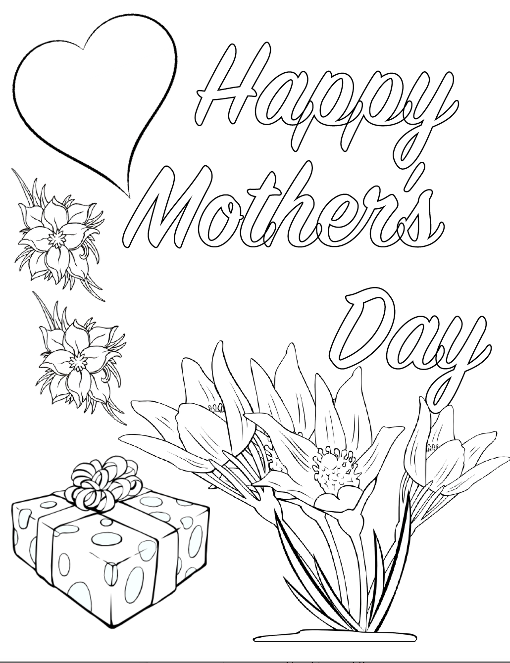 free printable mothers day coloring pages