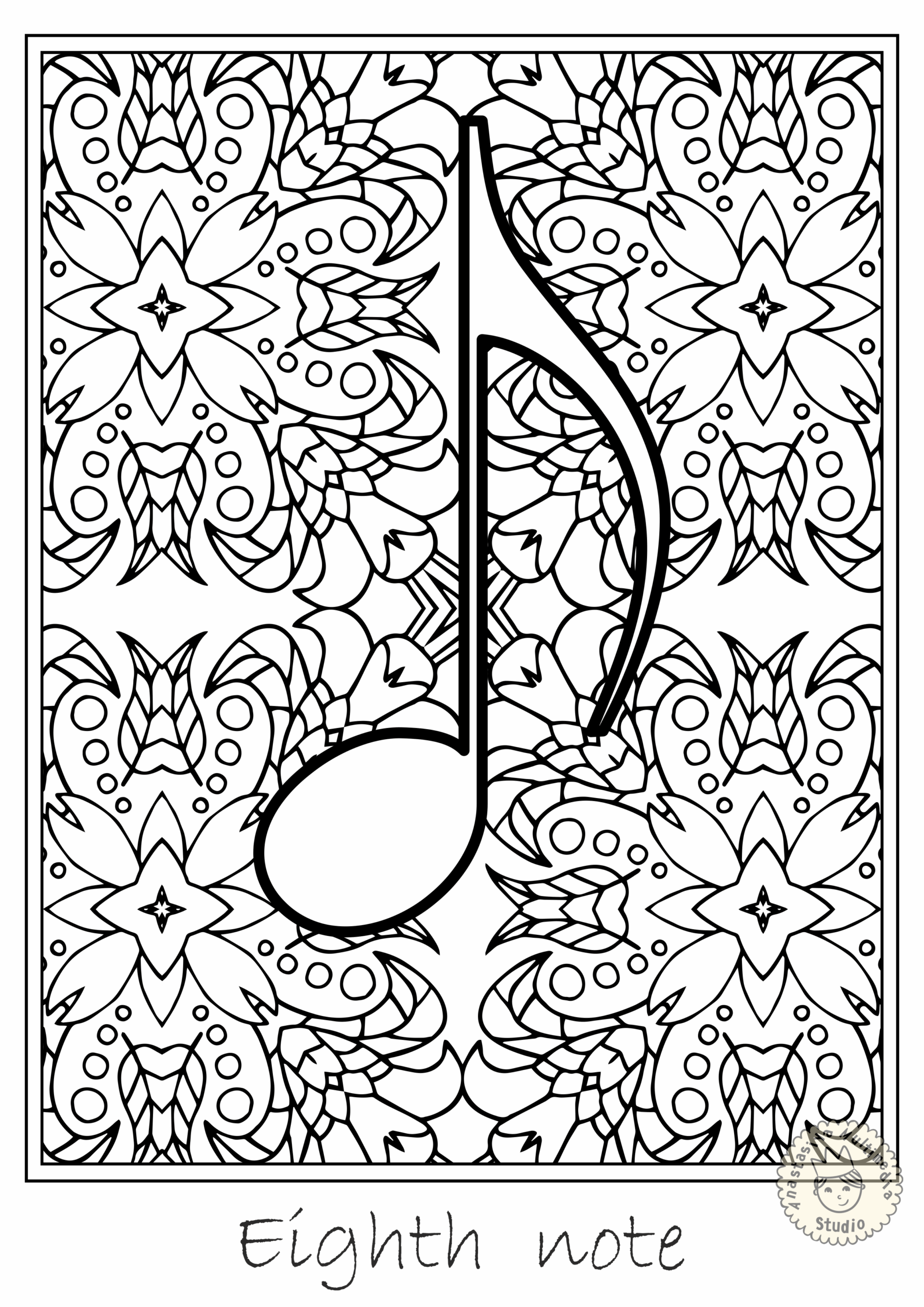Music Coloring Pages Music Notes U0026 Symbols Coloring Sheets Made By Teachers