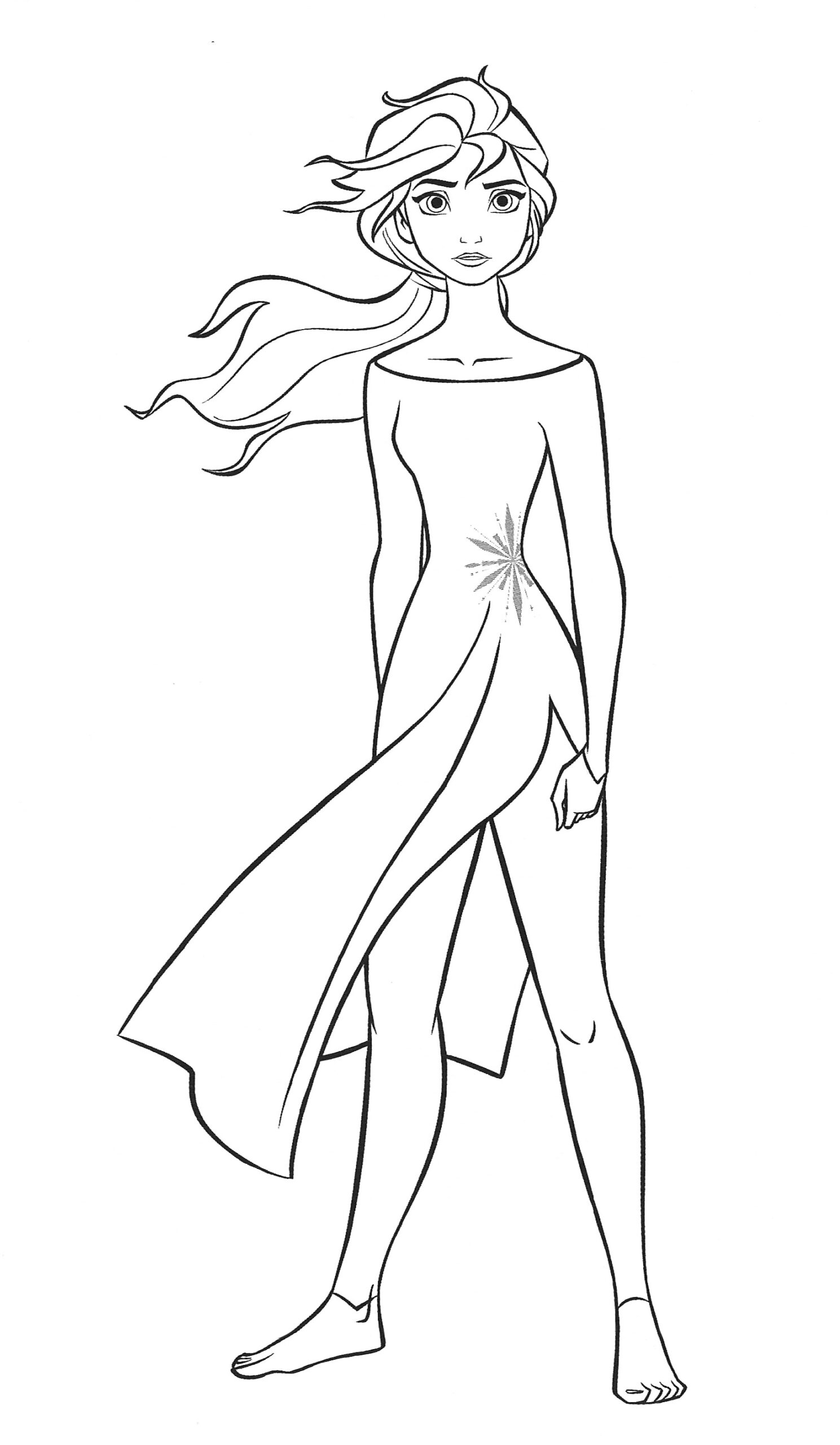 elsa pictures to color