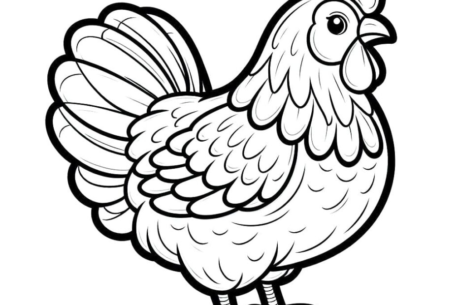 Normal Hen Coloring Page Download Print Or Color Online For Free