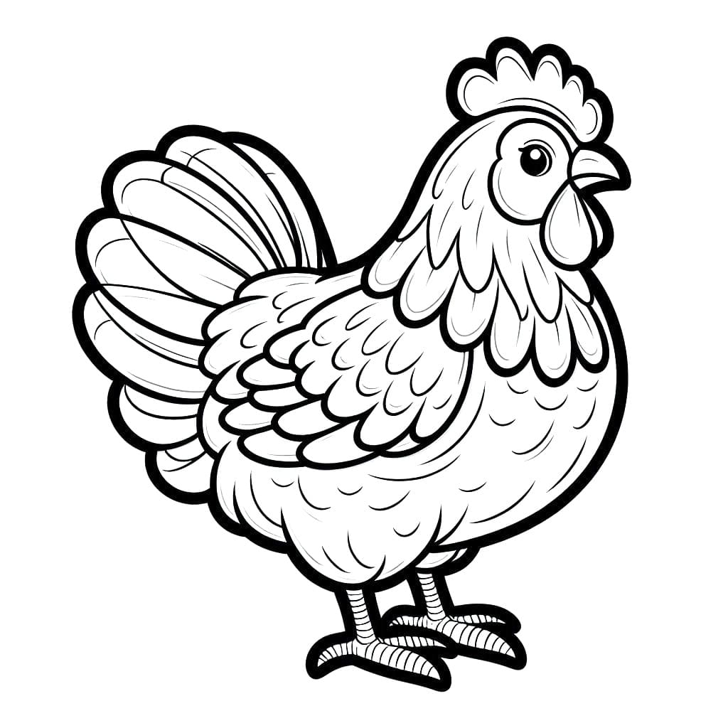 Normal Hen Coloring Page Download Print Or Color Online For Free