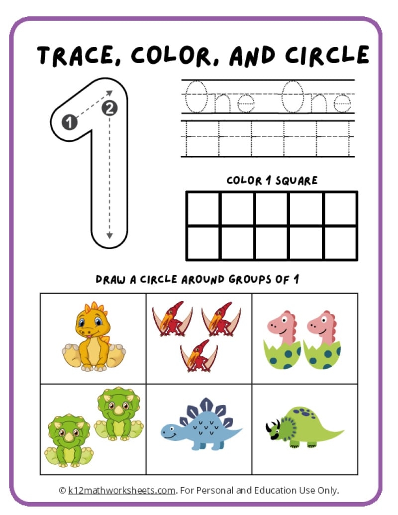 color tracing worksheets