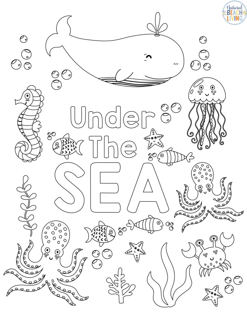 sea animals printable