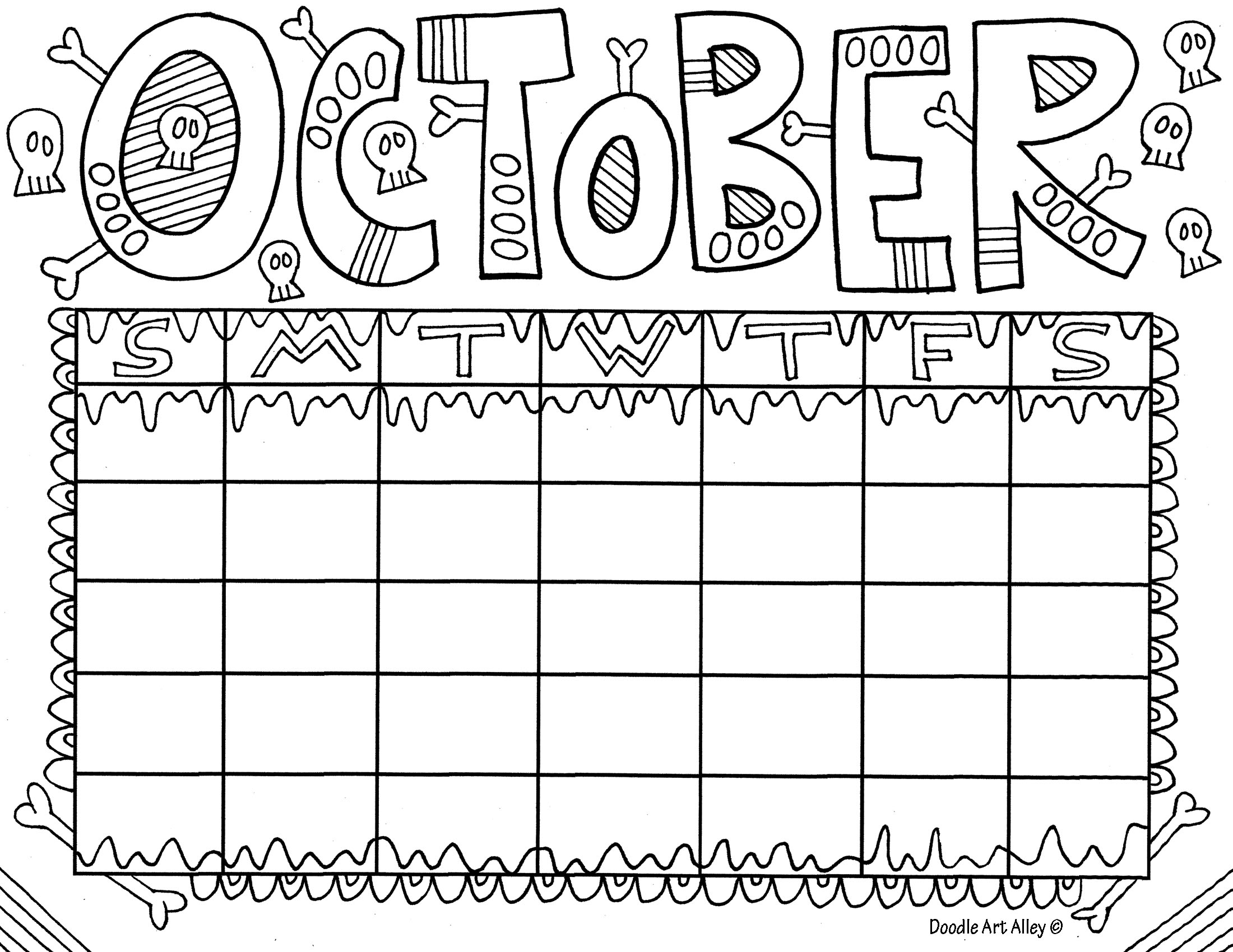 october pictures to color