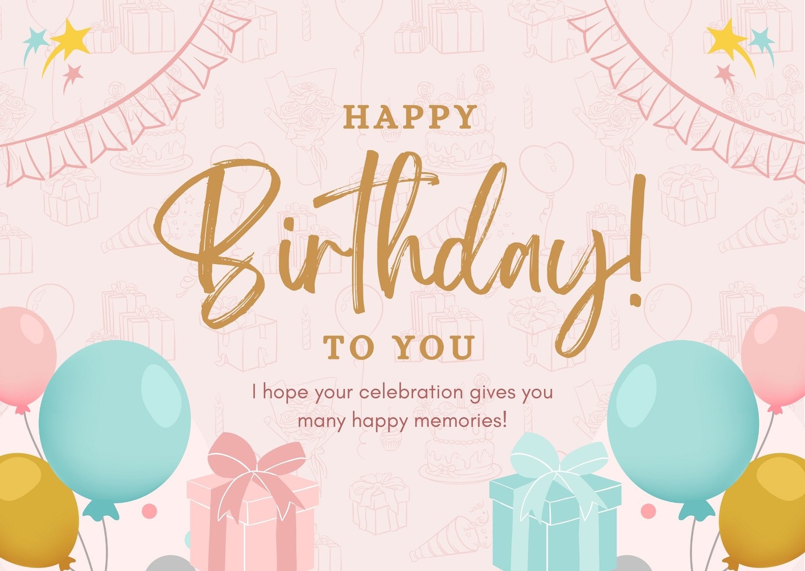 Page 17 Free Custom Printable Birthday Card Templates Canva