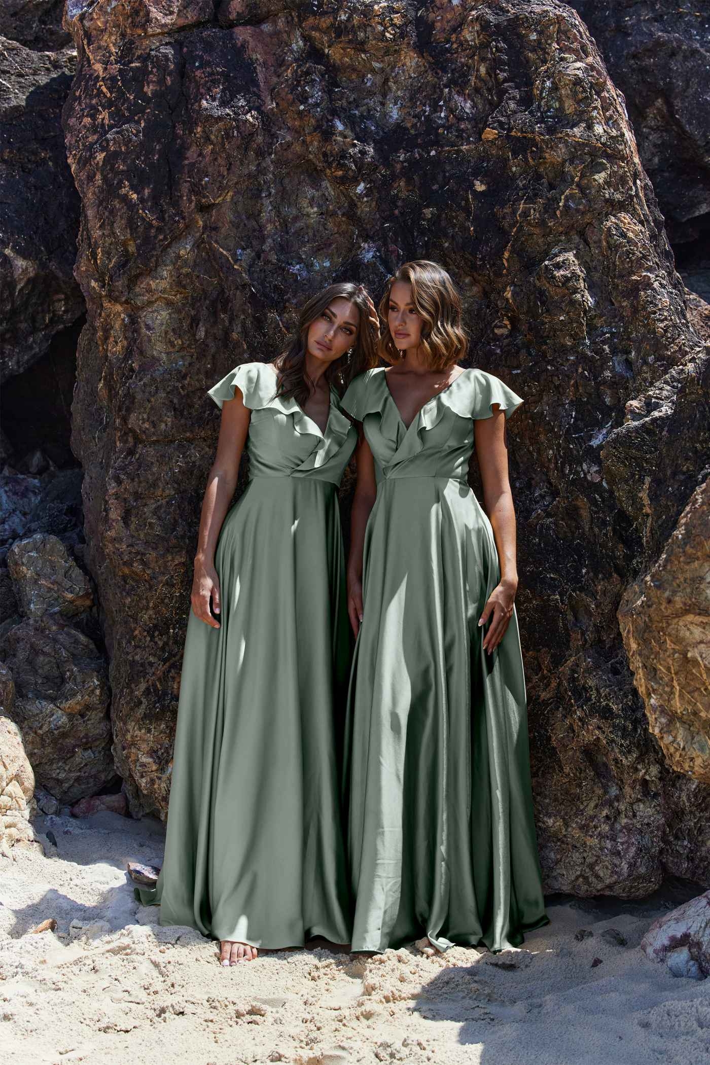 Petal Bridesmaid Dress By Tania Olsen Sage Green