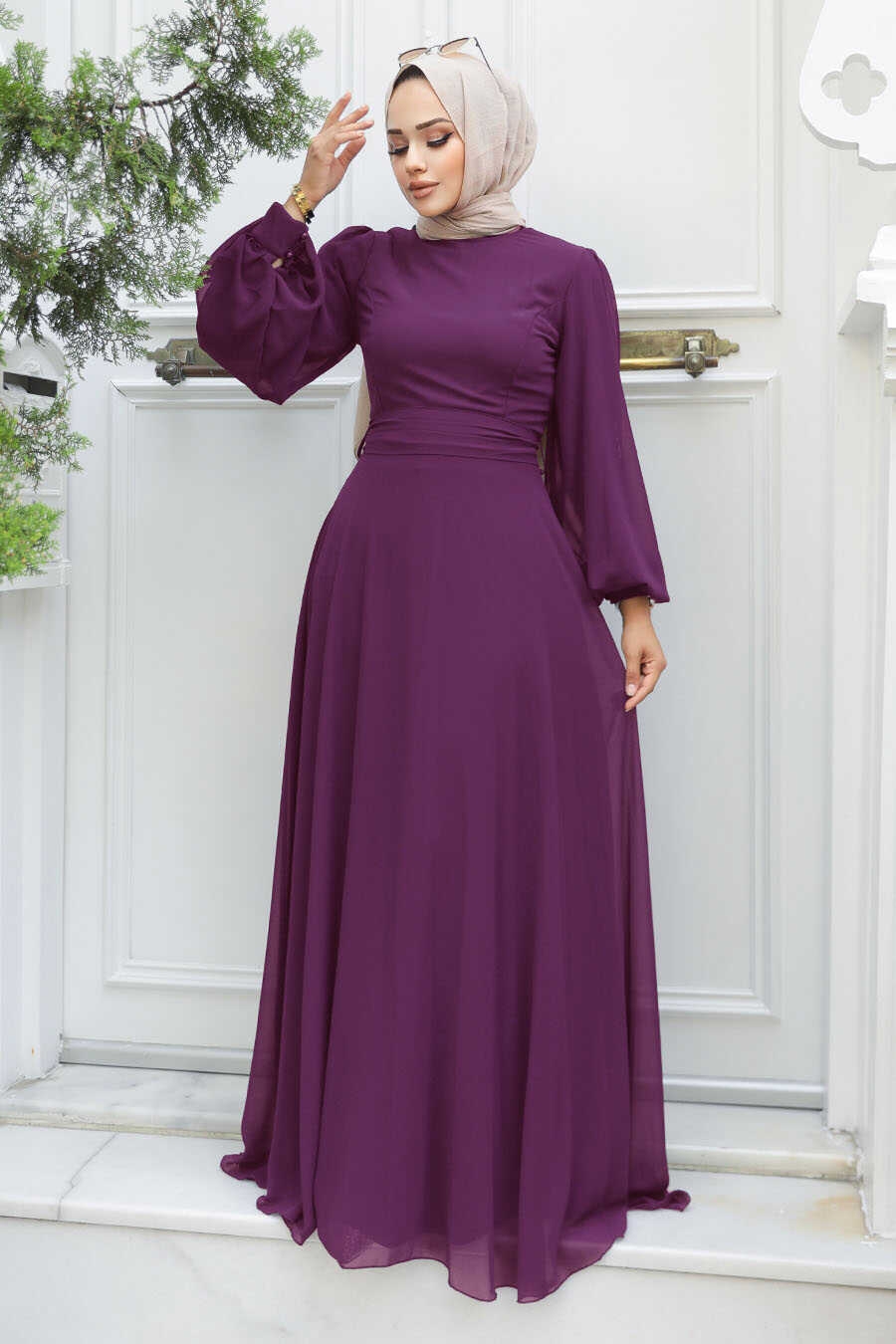 purple color dress