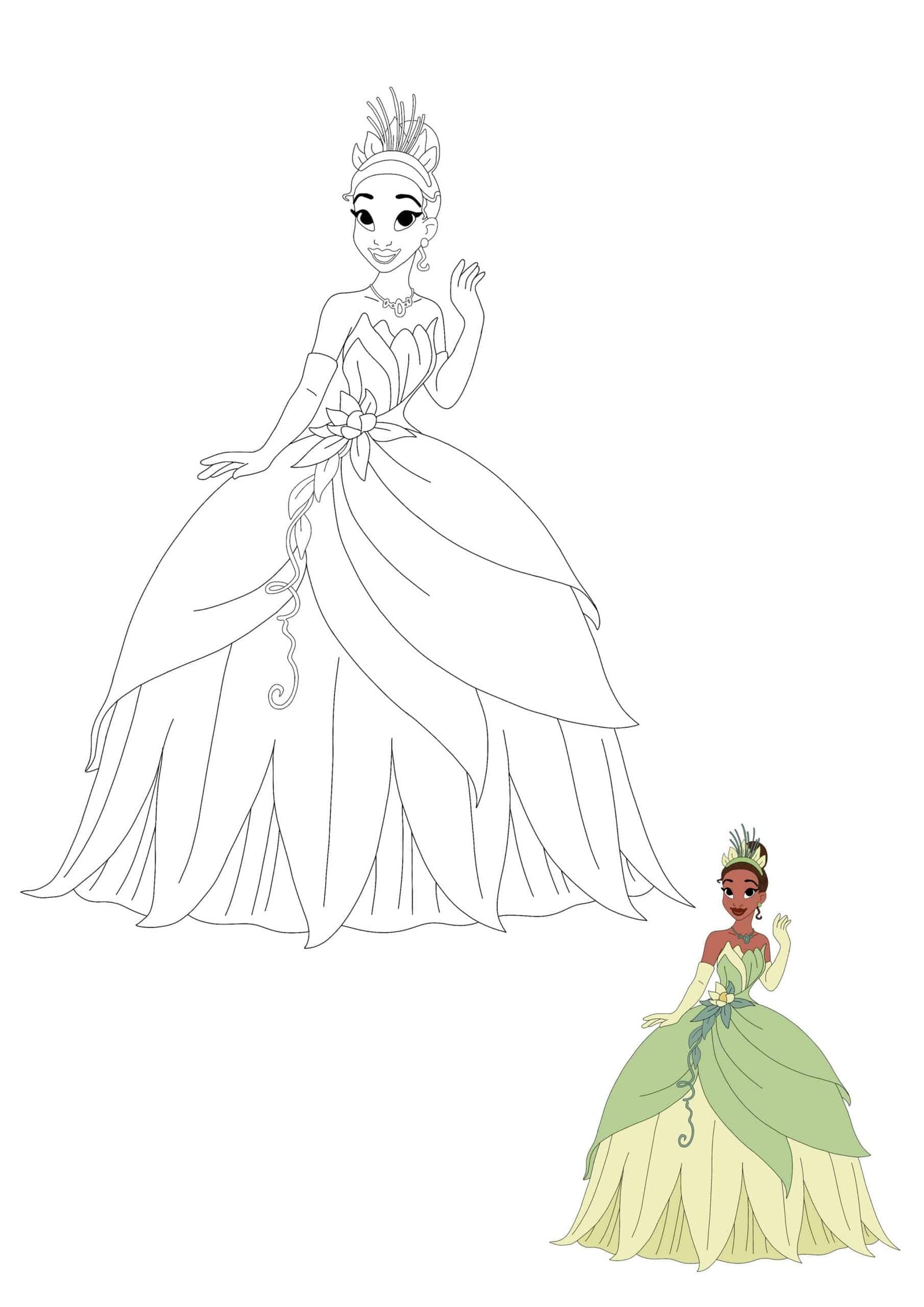 Princess Tiana Coloring Pages 2 Free Coloring Sheets 2021 