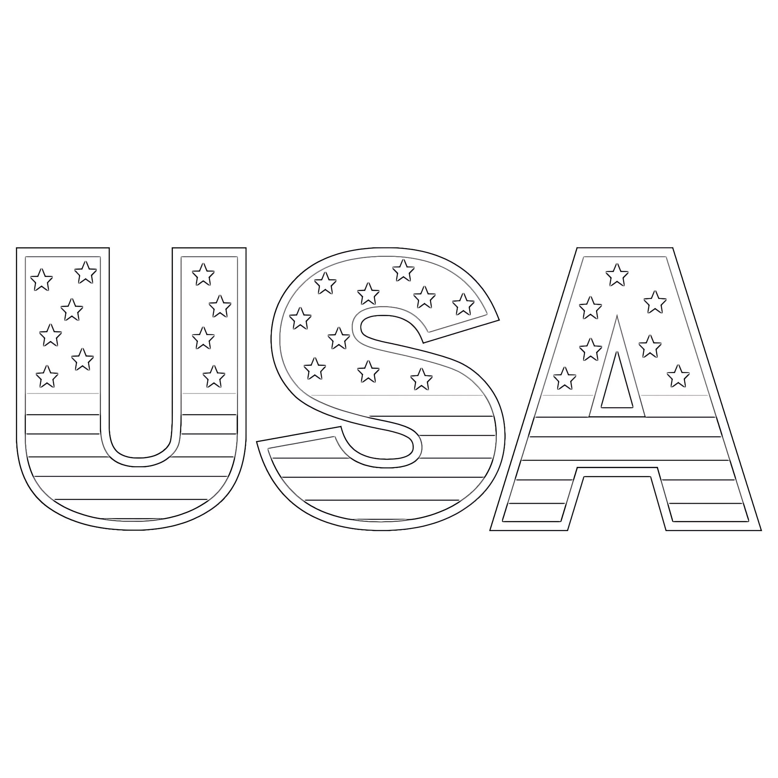 coloring pages usa flag