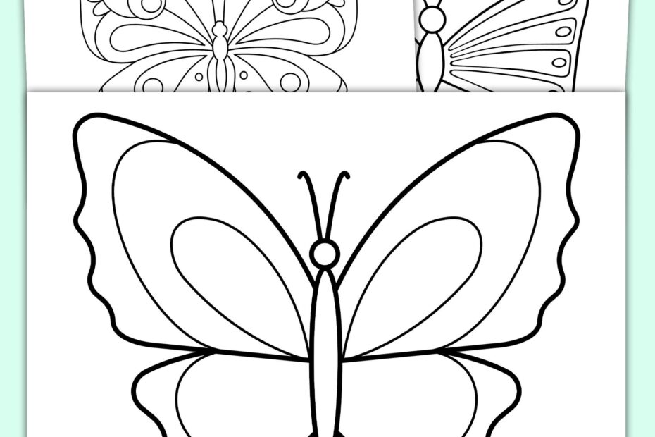 Printable Butterfly Template And Coloring Pages For Preschool