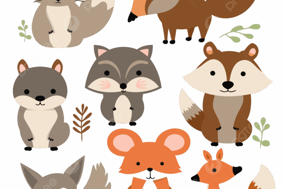 Printable Free Woodland Animal Clipart Woodland Clipart Set With
