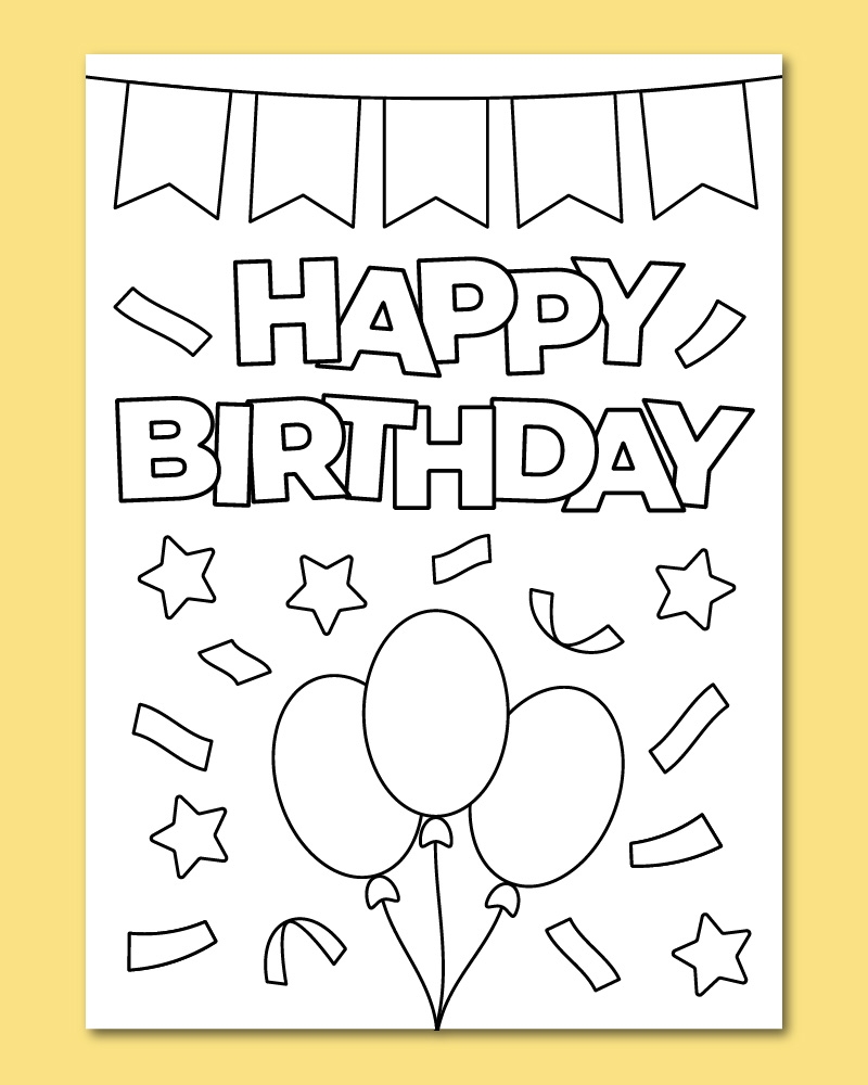 happy birthday printable card