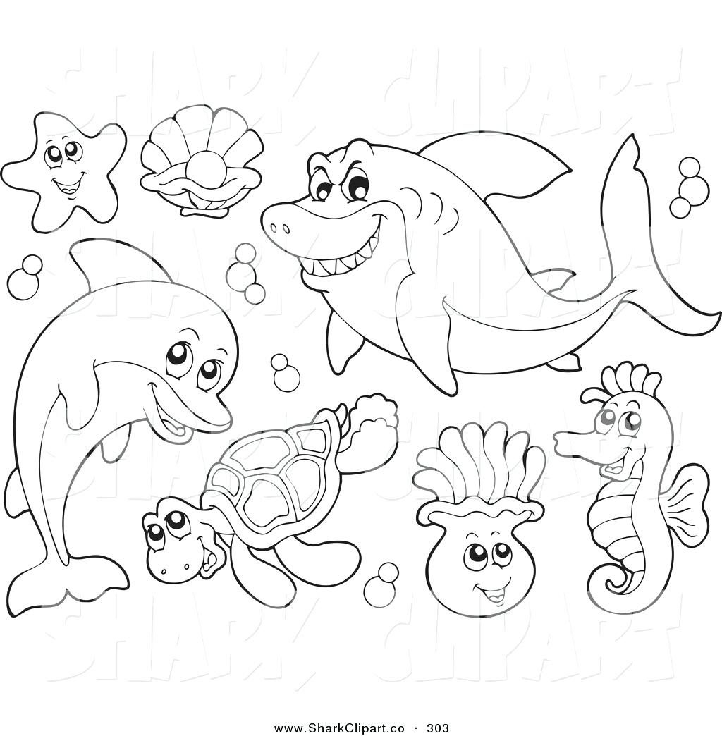 ocean animal color pages