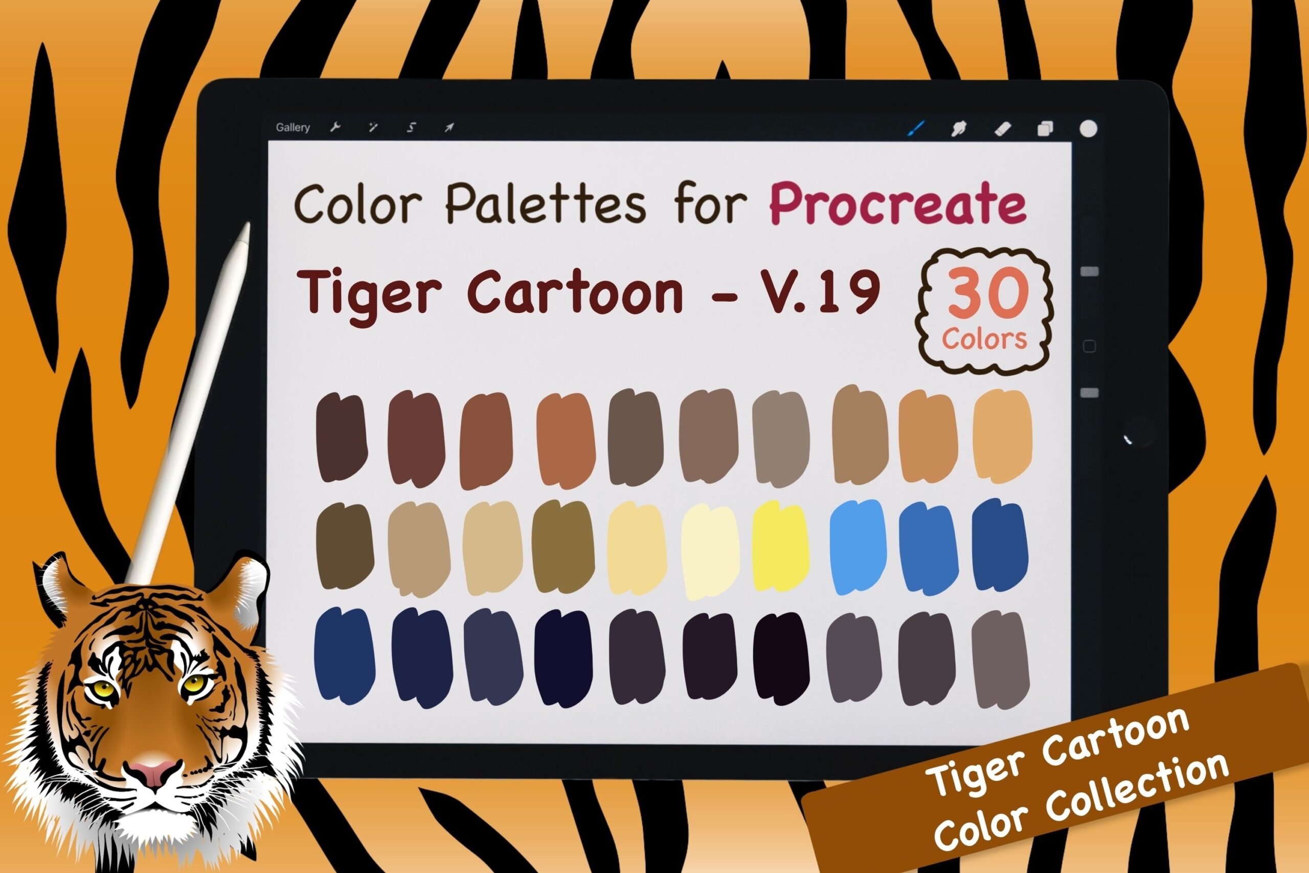 Procreate Color Palette Tiger Color V 19