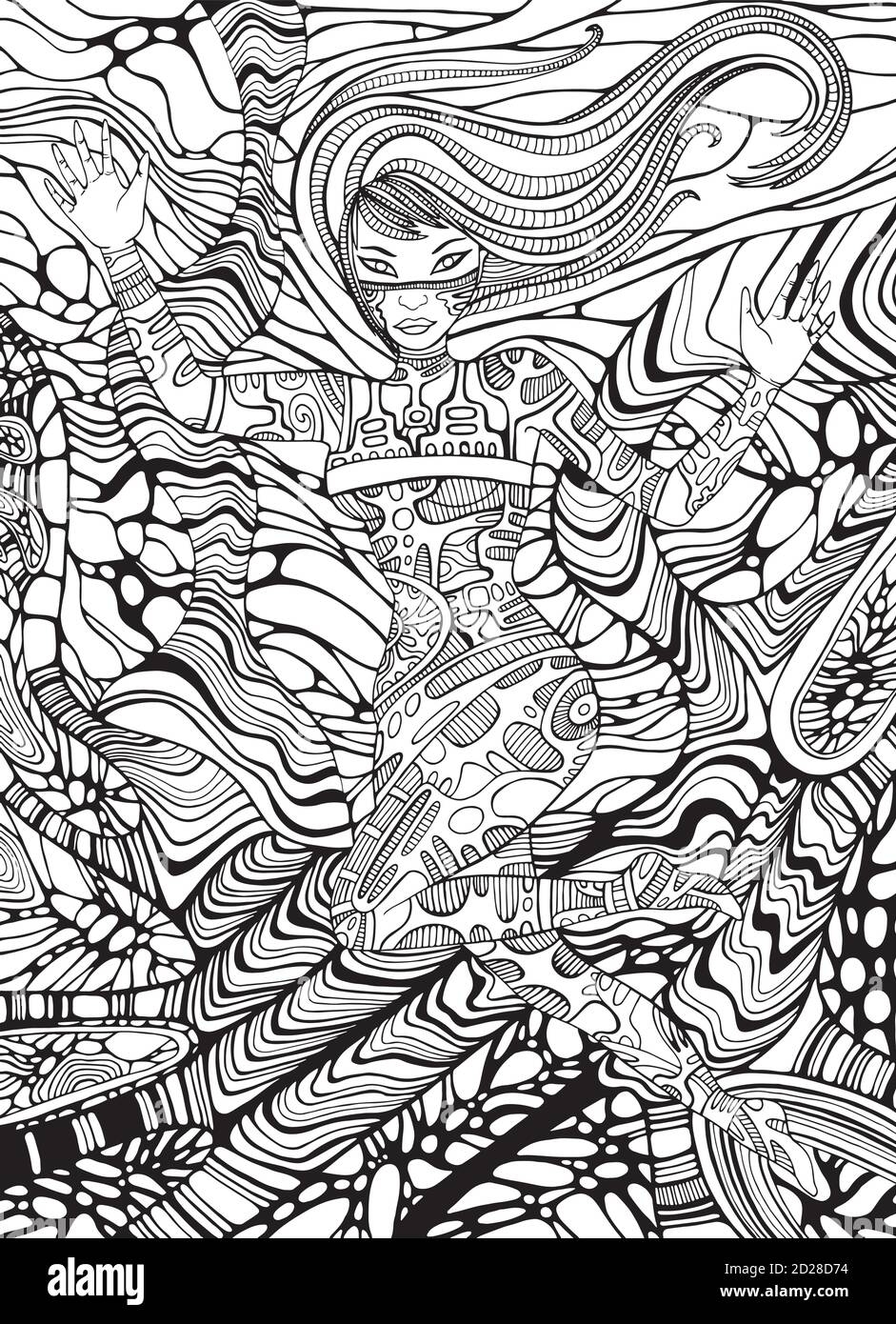 psychedelic pictures to color
