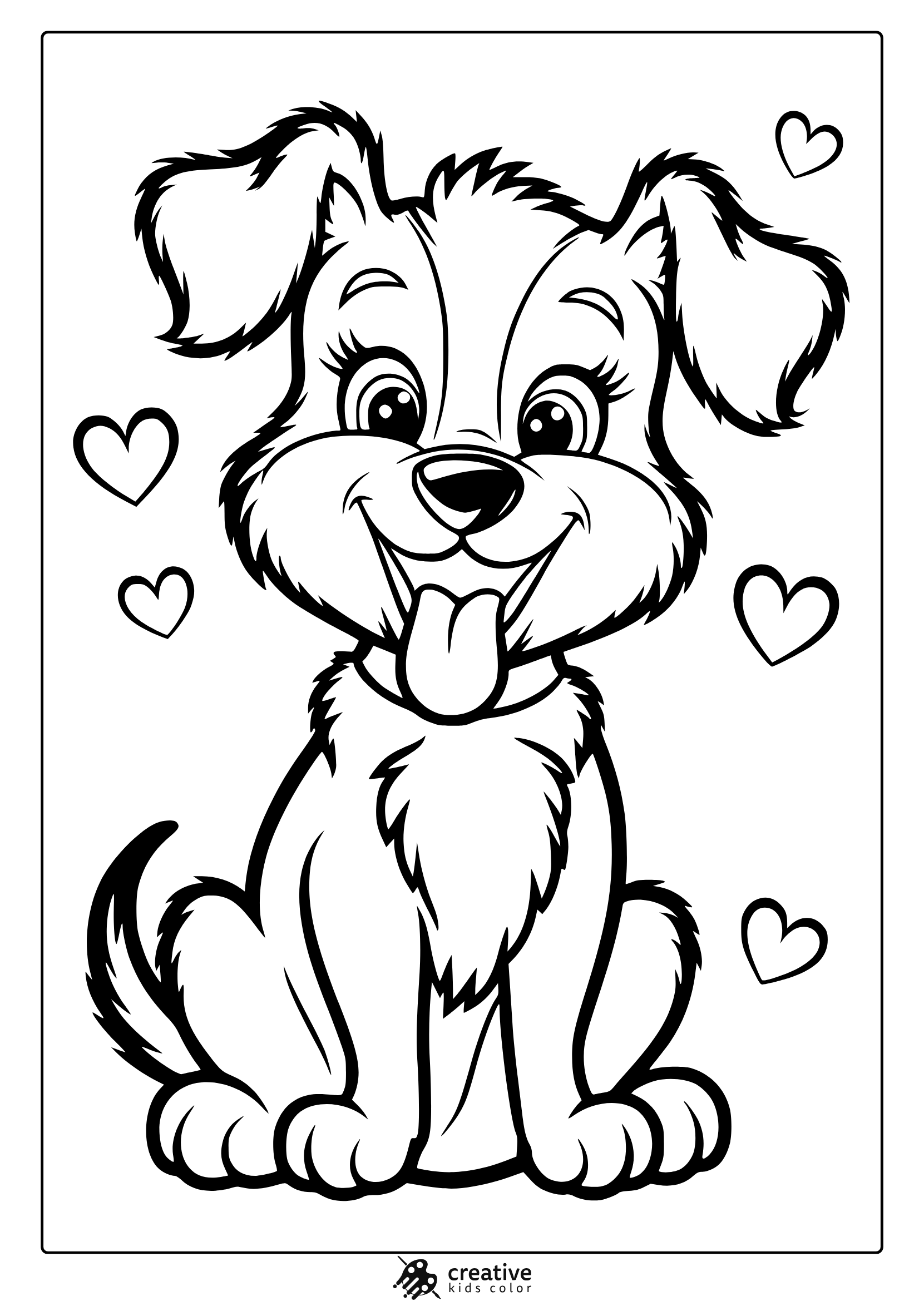 free puppy coloring pictures