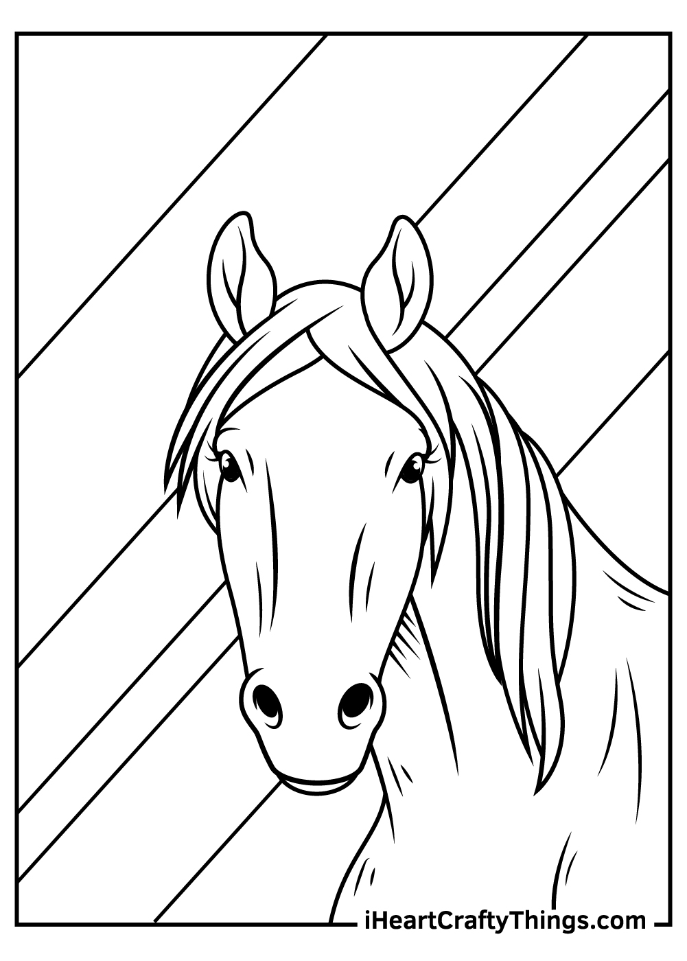 Realistic Horse Coloring Pages Updated 2024 Worksheets Library