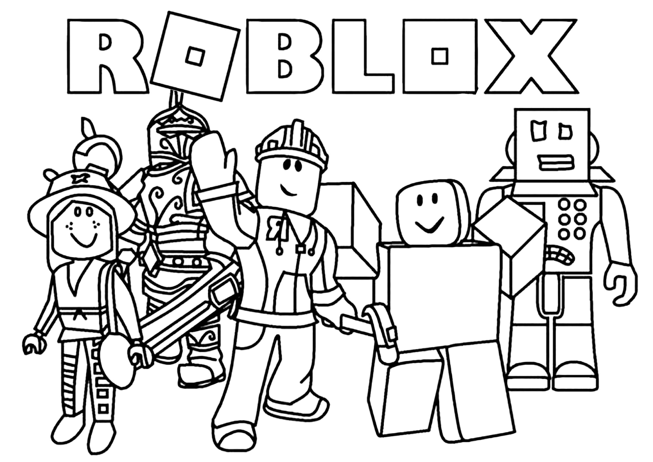 printable roblox coloring pages
