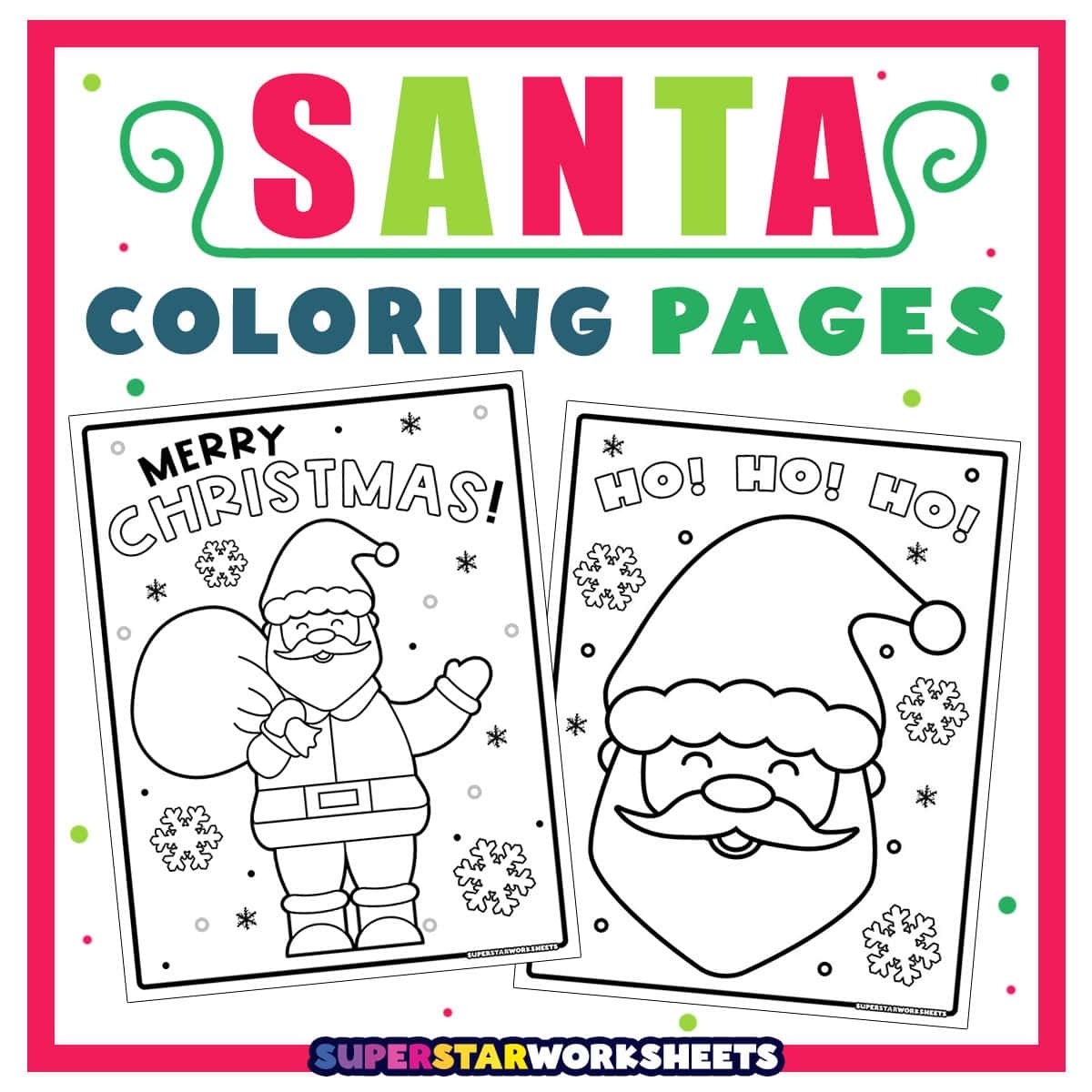 printable santa coloring pages
