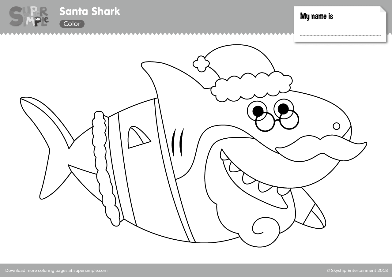 color a shark