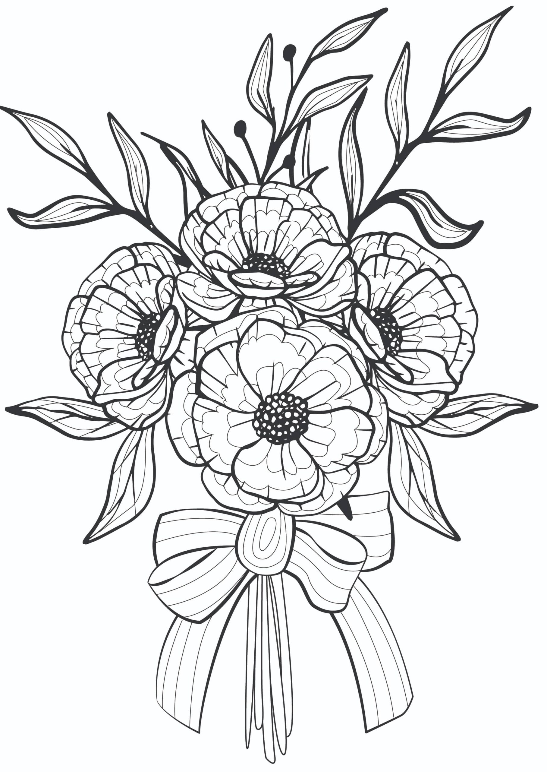 adult coloring pages printable flowers