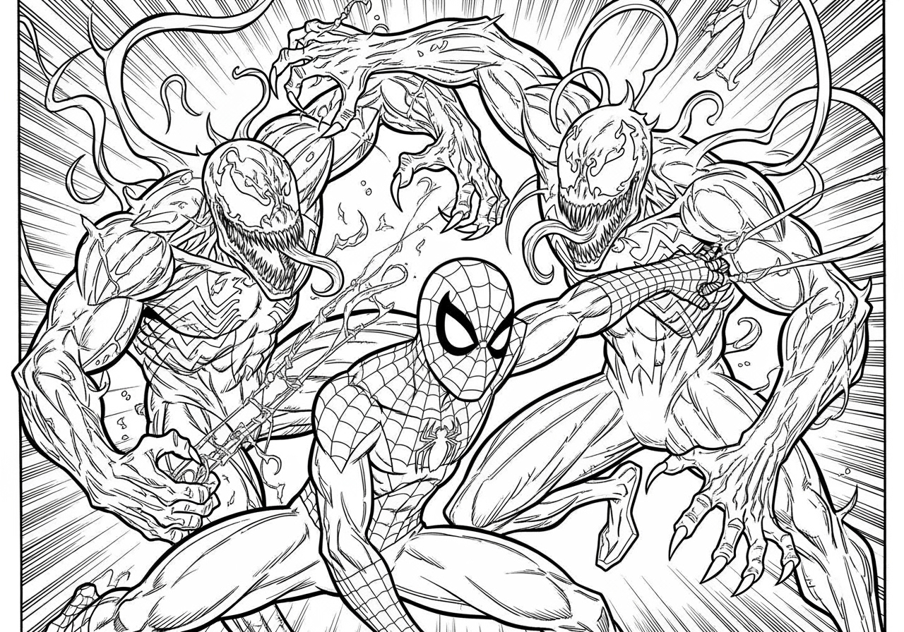 coloring pages for spiderman printable