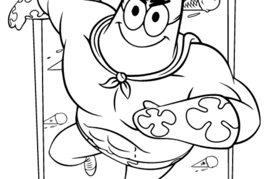 SpongeBob Patrick Superhero Coloring Pages For Kids