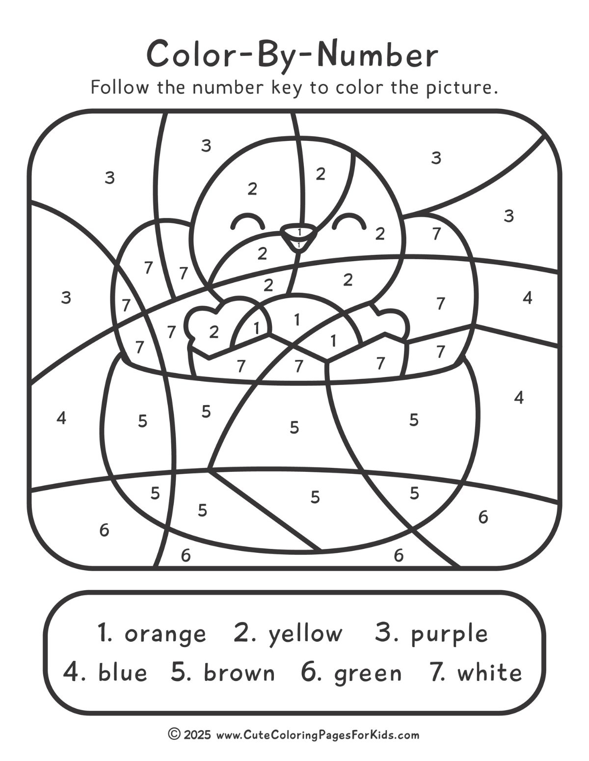 color by number printables free