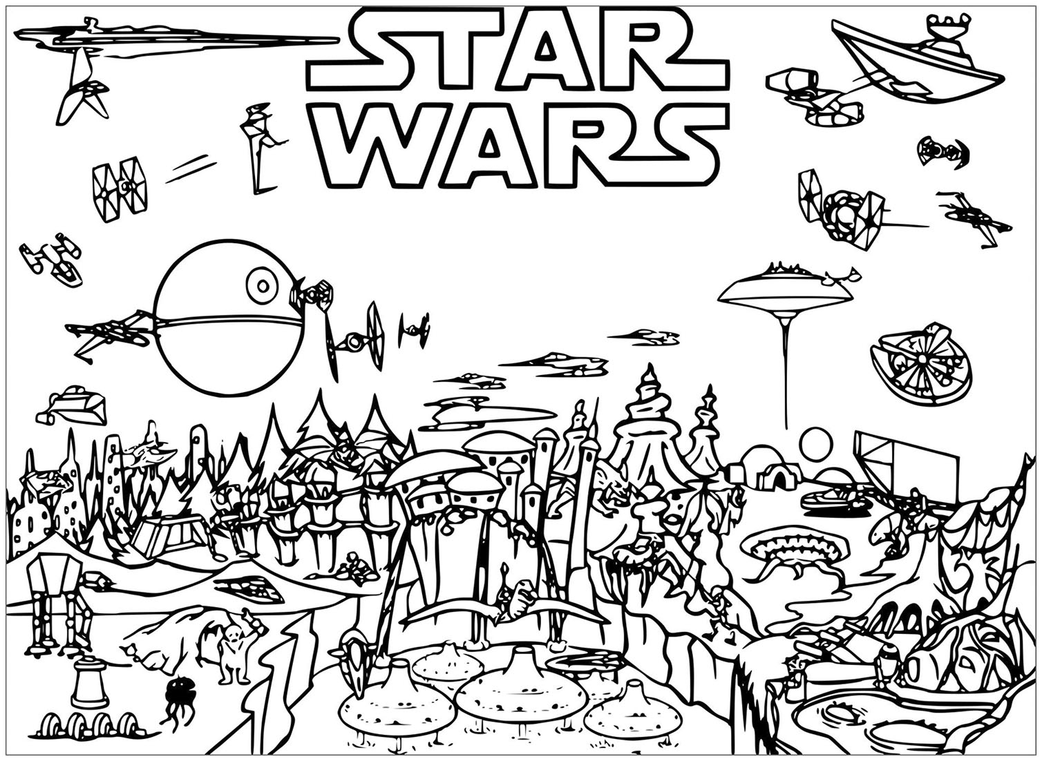star wars pictures to color