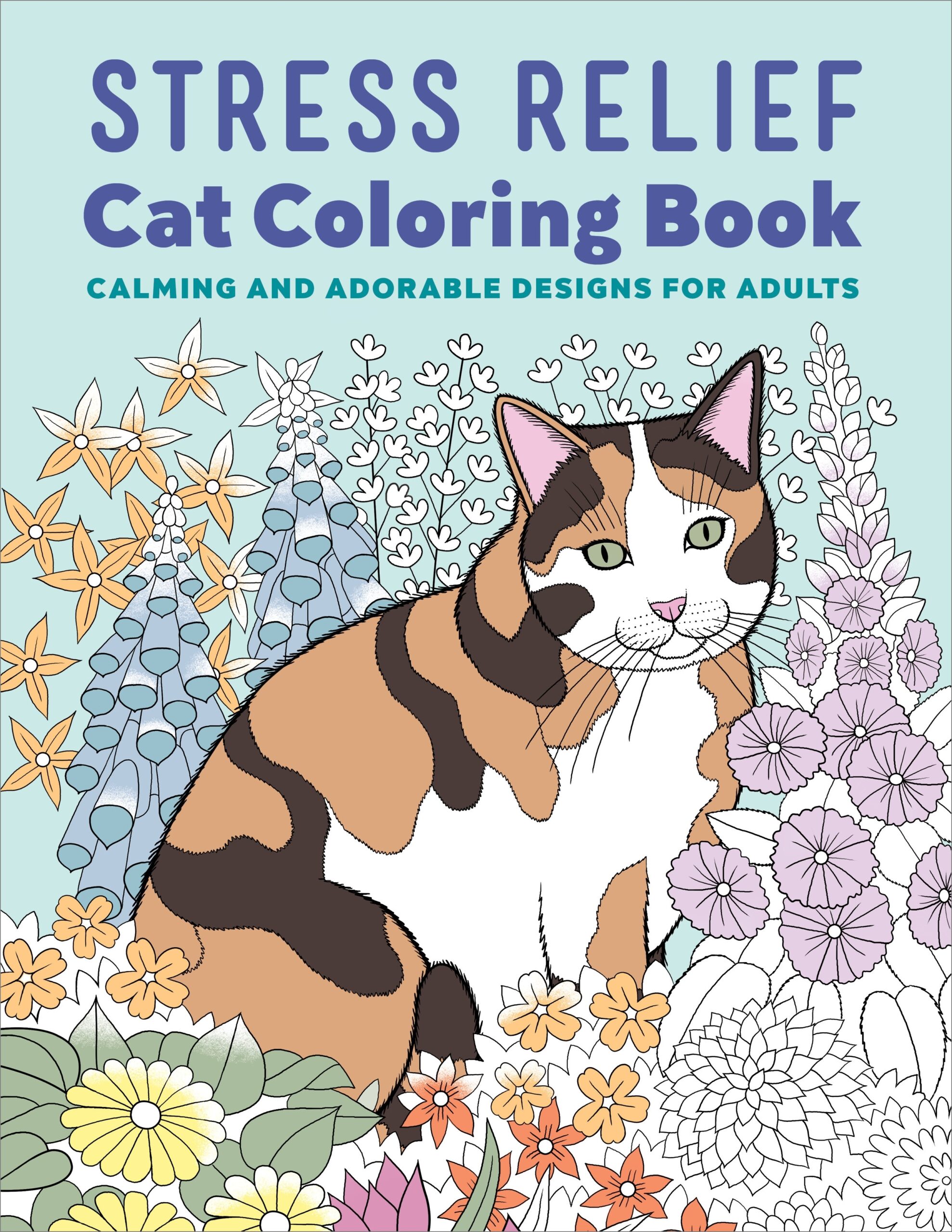 cat coloring book adult