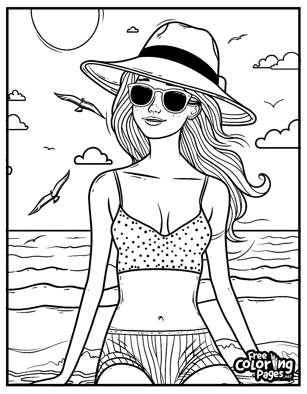 coloring pages printable summer